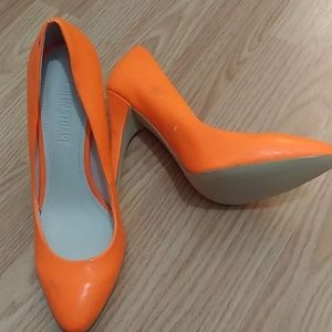Colin Stuart Neon Orange heels (slightly darker)